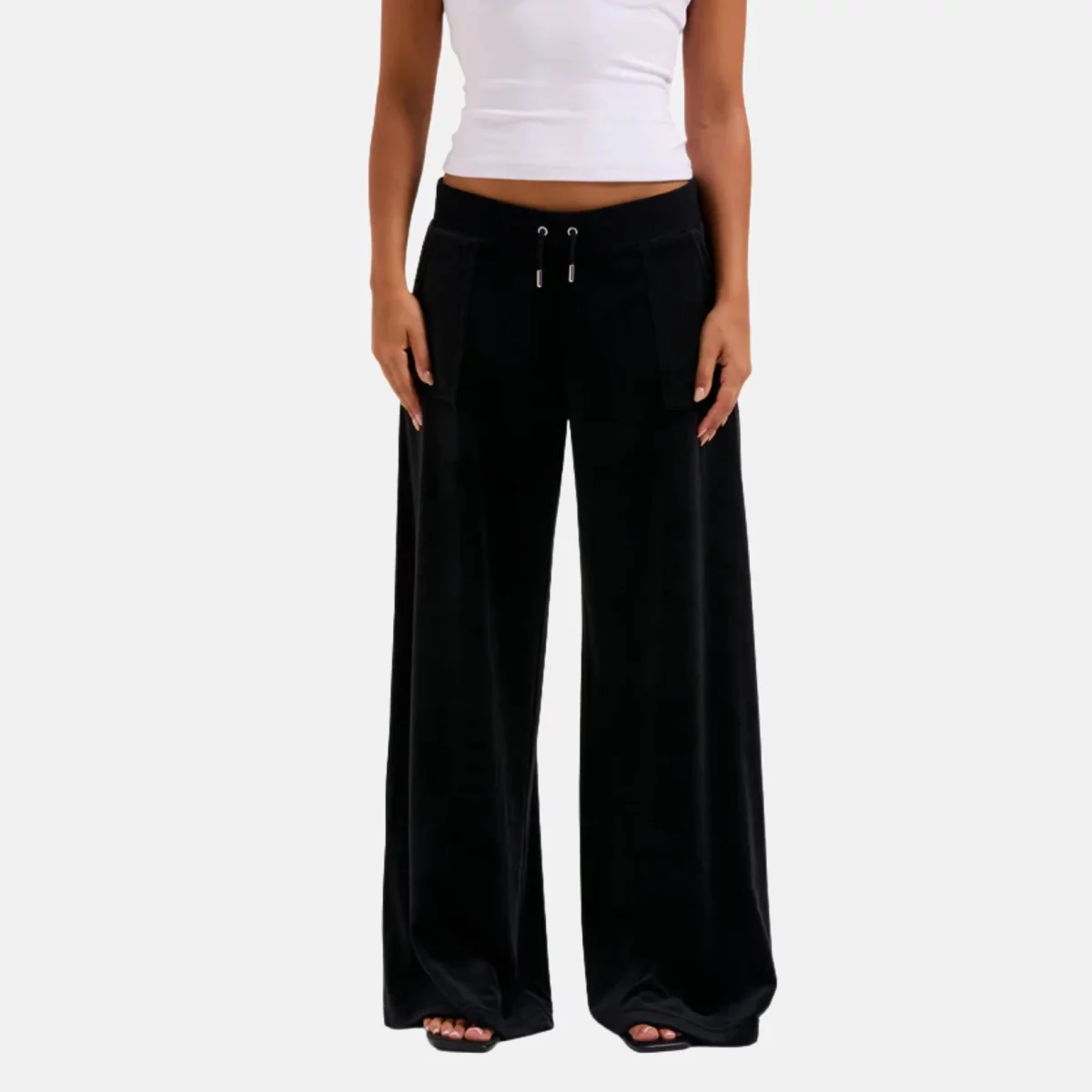  Wide Leg Classic Velour Γυναικείο Παντελόνι Φόρμας