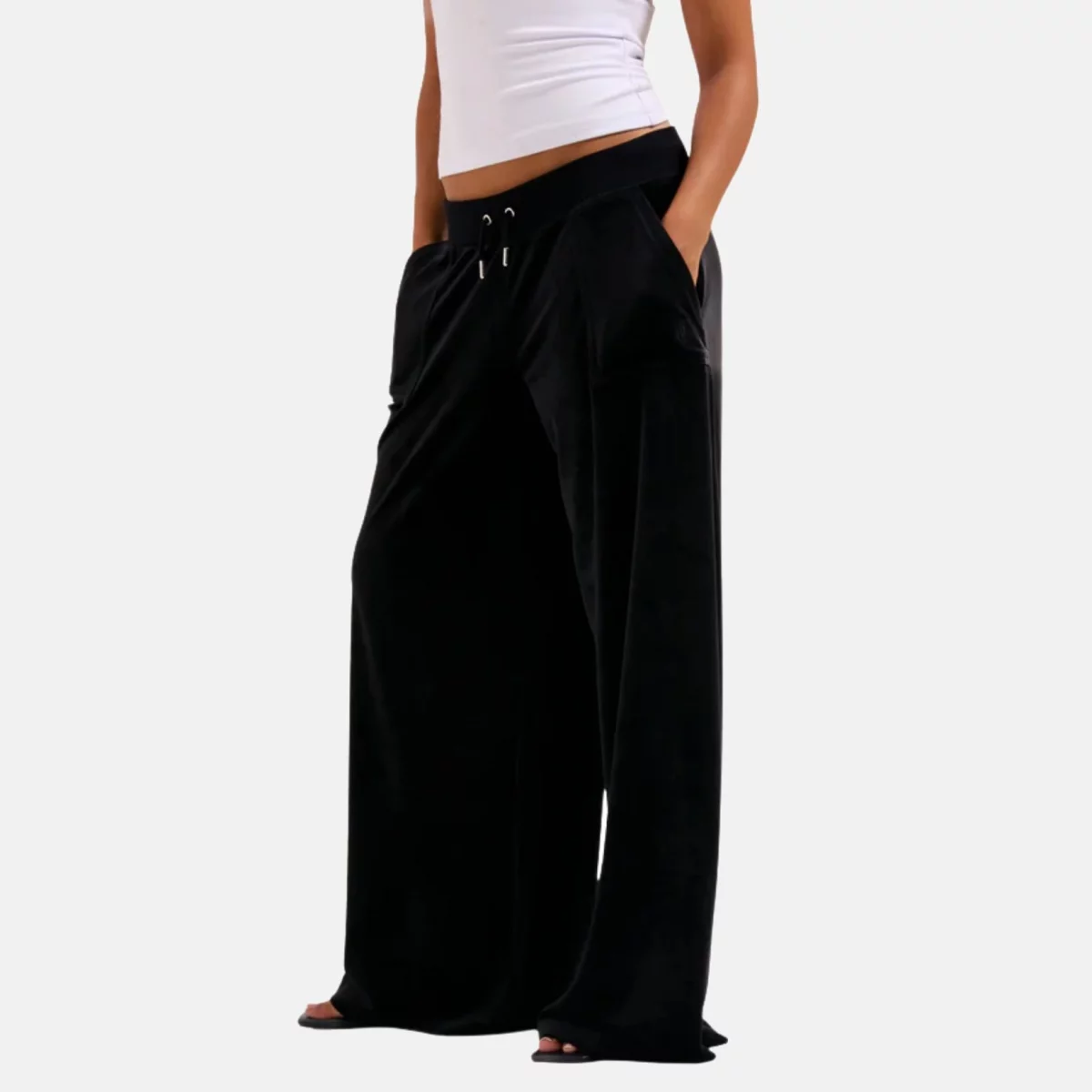  Wide Leg Classic Velour Γυναικείο Παντελόνι Φόρμας