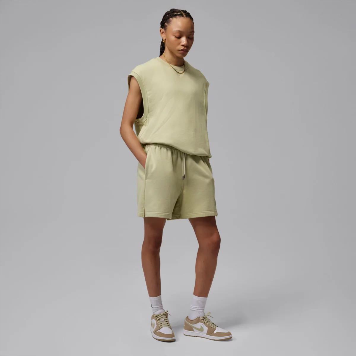 Jordan - Air Jordan 1 Low Γυναικεία Sneakers - BROWN-WHIT (0165)