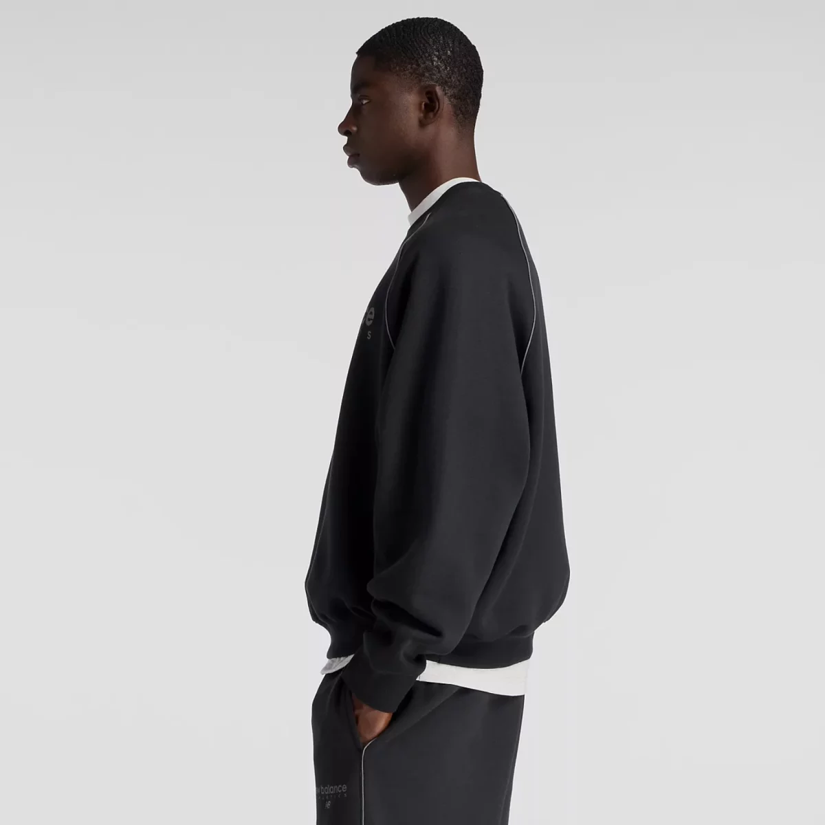 New Balance Linear Graphic Fleece Crew Ανδρικό Φούτερ