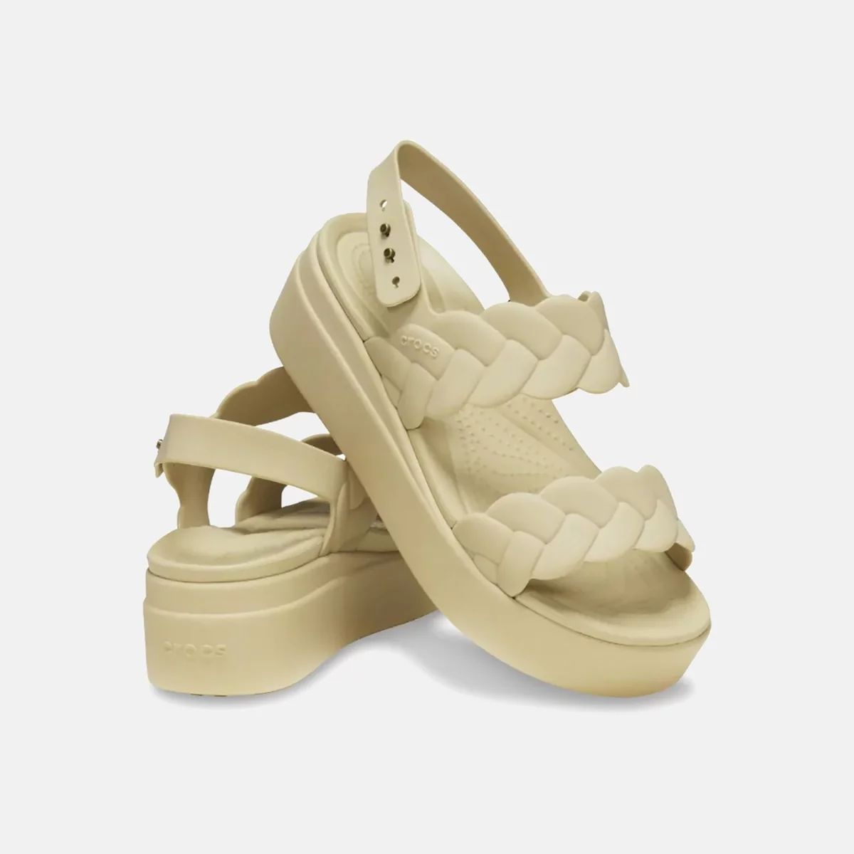 Crocs Brooklyn Woven Low Wedge Γυναικεία Πέδιλα