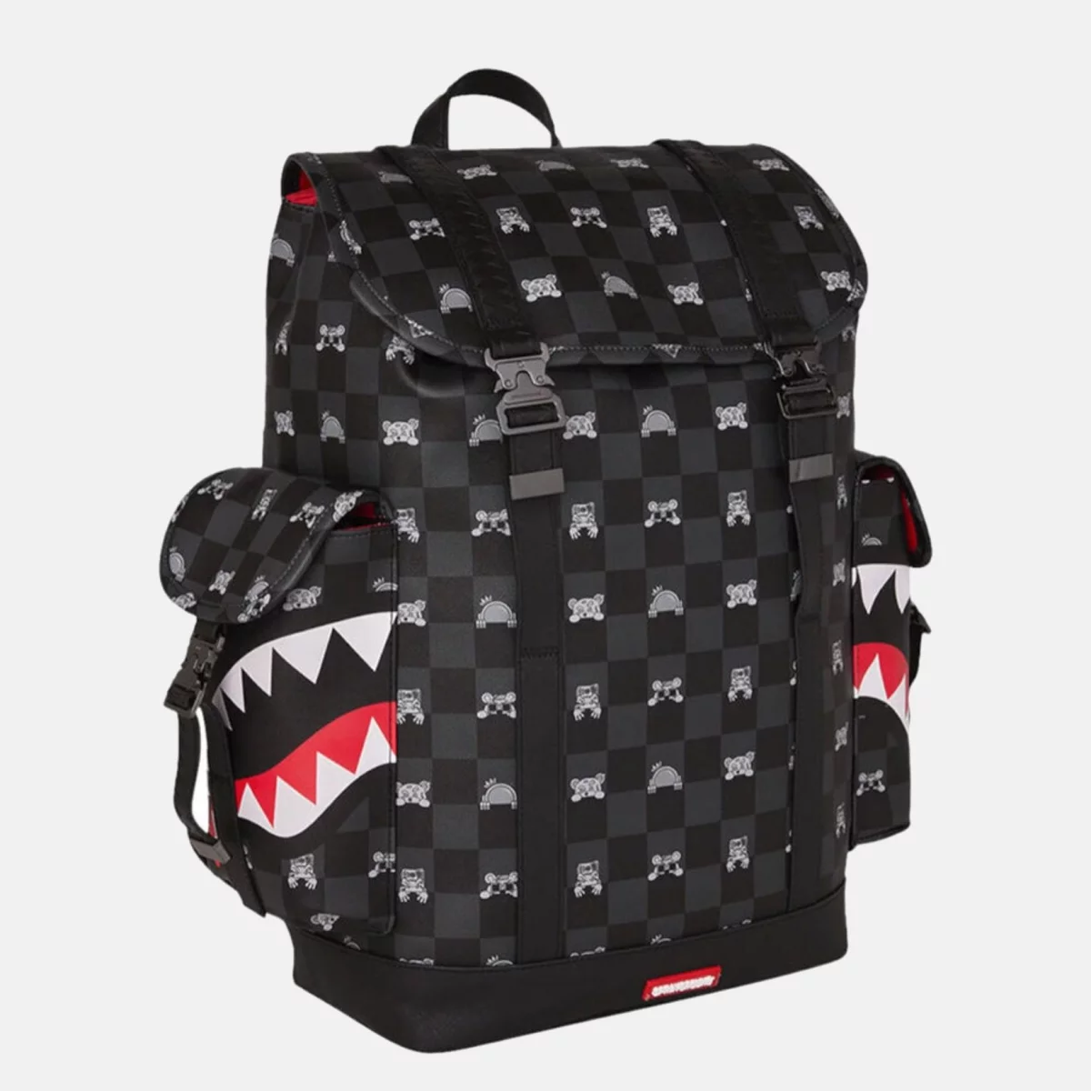 Sprayground - Sprayground Peeking Character Check Monte Carlo Σακίδιο Πλάτης - BLACK-GREY (0307)