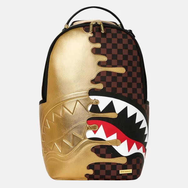 Sprayground - Sprayground Sharks In Paris Gold Drip Σακίδιο Πλάτης