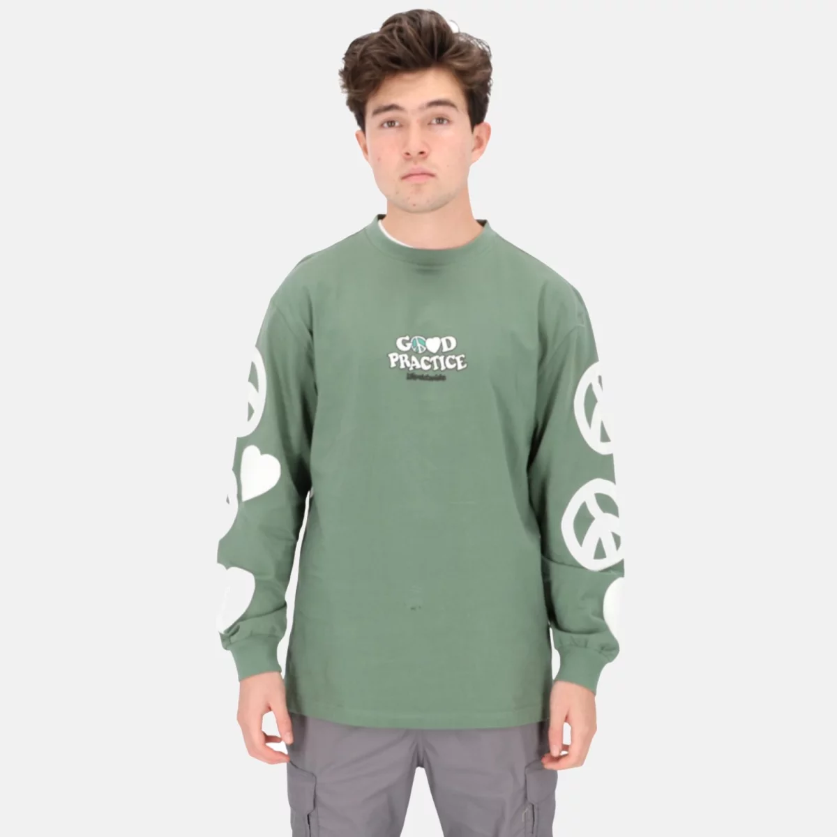 Good Practice Oversized Print Long Sleeve Tee Unisex Μπλούζα 