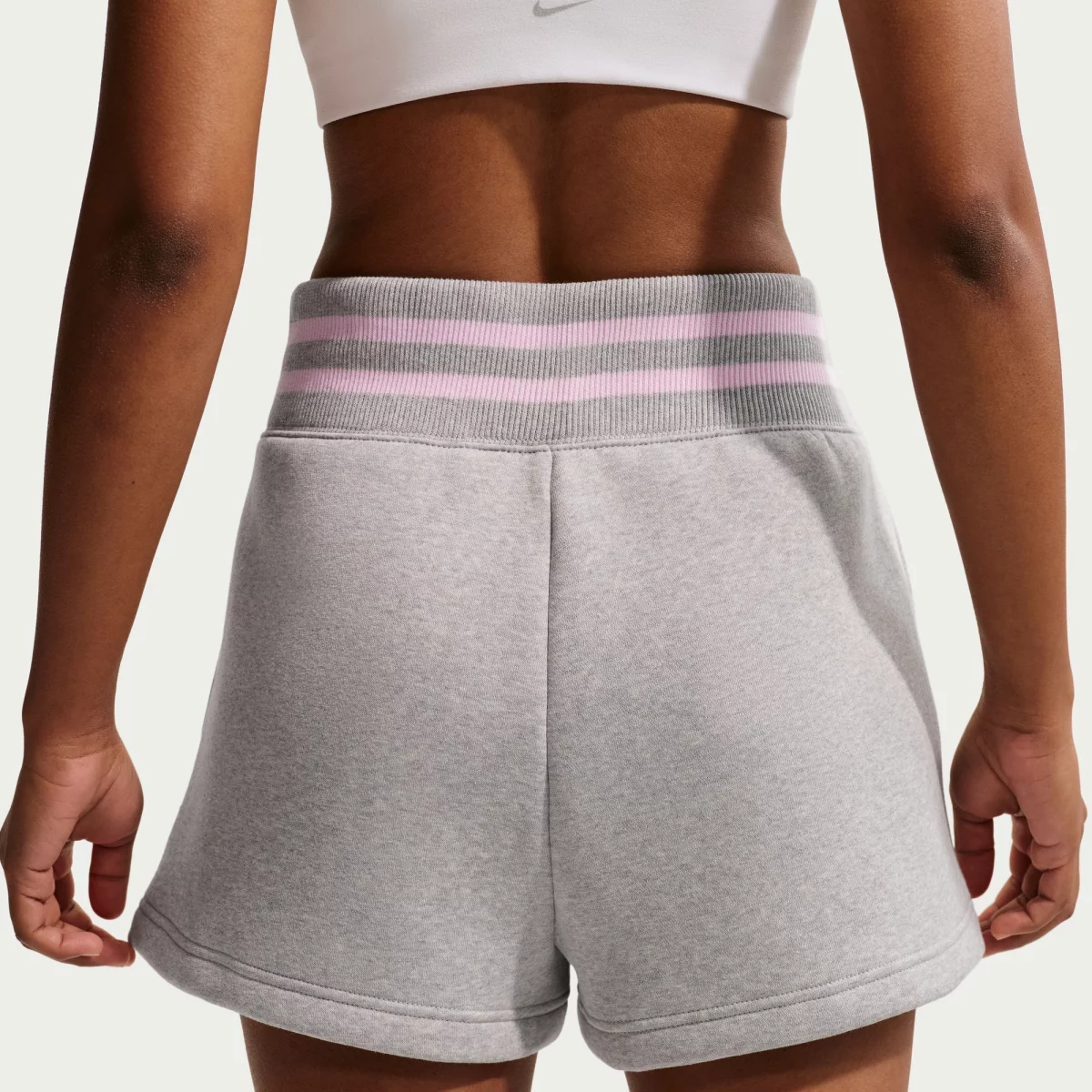 Nike - Nike Sportswear Phoenix Fleece Γυναικείο Σορτς - GREY-PINK (0142)