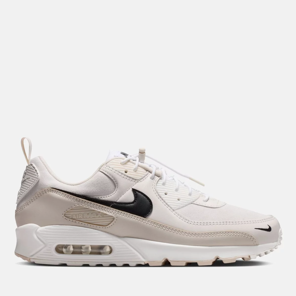 Nike - Nike Air Max 90 Ανδρικά Sneakers - BEIG-BLACK (0341)