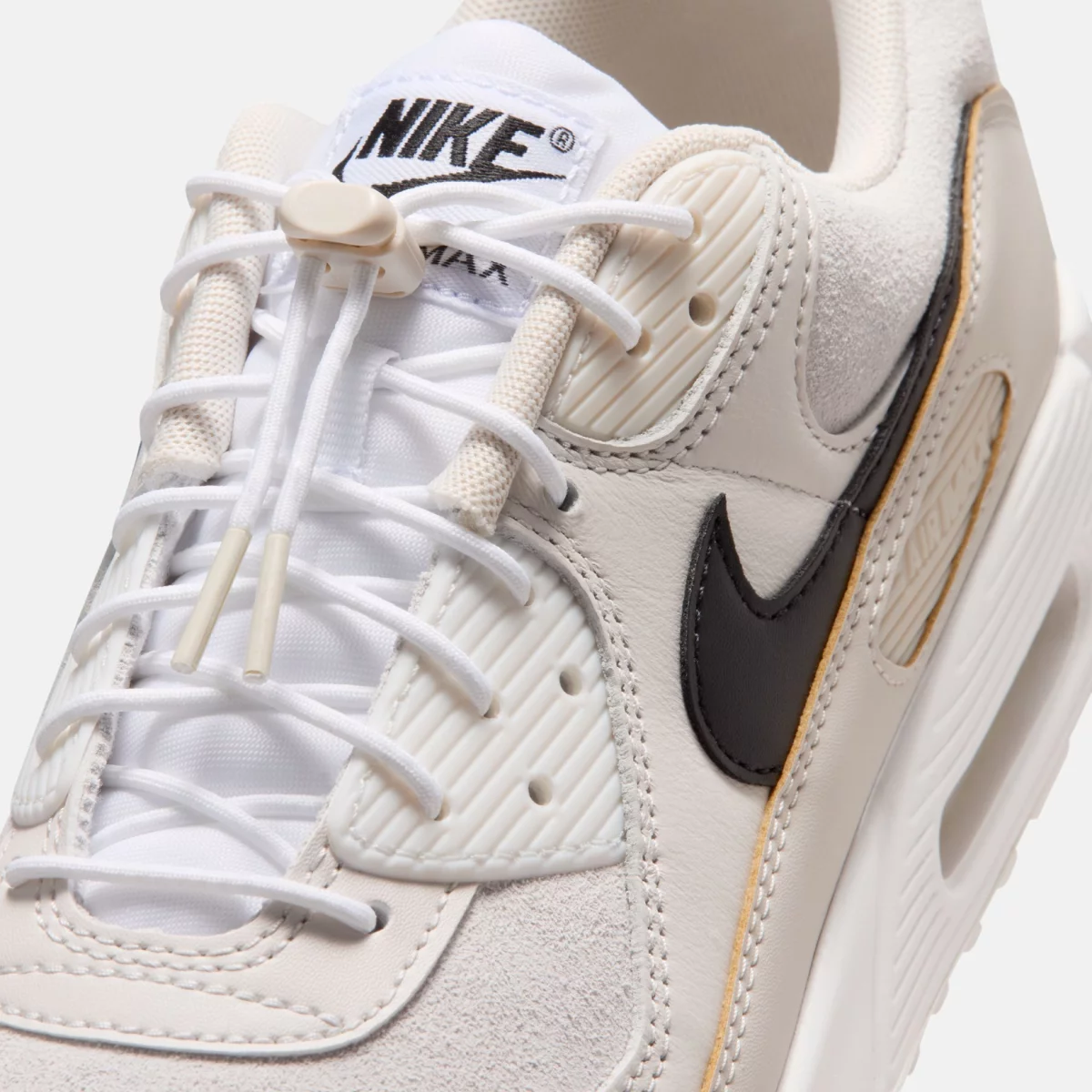 Nike - Nike Air Max 90 Ανδρικά Sneakers - BEIG-BLACK (0341)