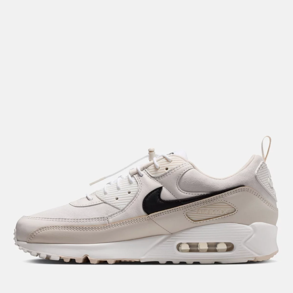 Nike - Nike Air Max 90 Ανδρικά Sneakers - BEIG-BLACK (0341)