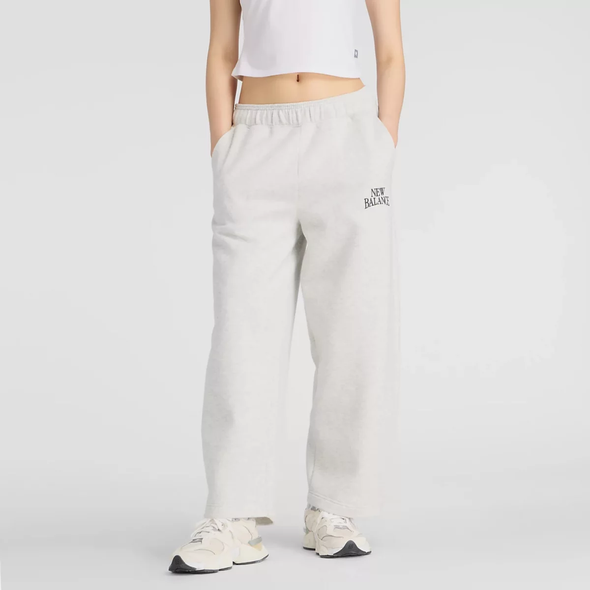 New Balance Linear Heritage Fleece Barrel Γυναικείο Παντελόνι Φόρμας