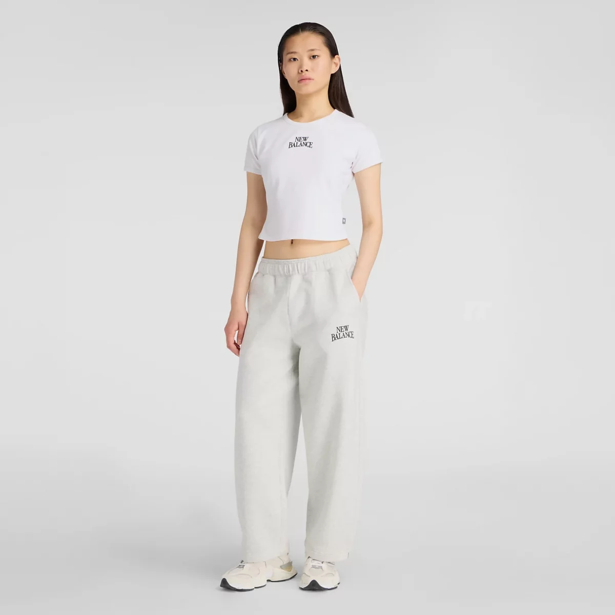 New Balance Linear Heritage Fleece Barrel Γυναικείο Παντελόνι Φόρμας