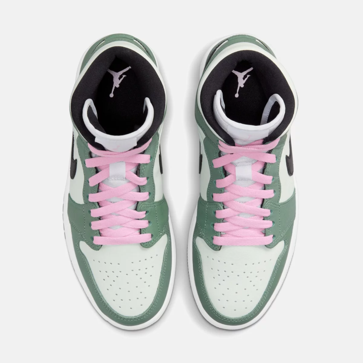 Jordan - Air Jordan 1 Mid SE Γυναικεία Sneakers - GREEN-WHIT (0441)