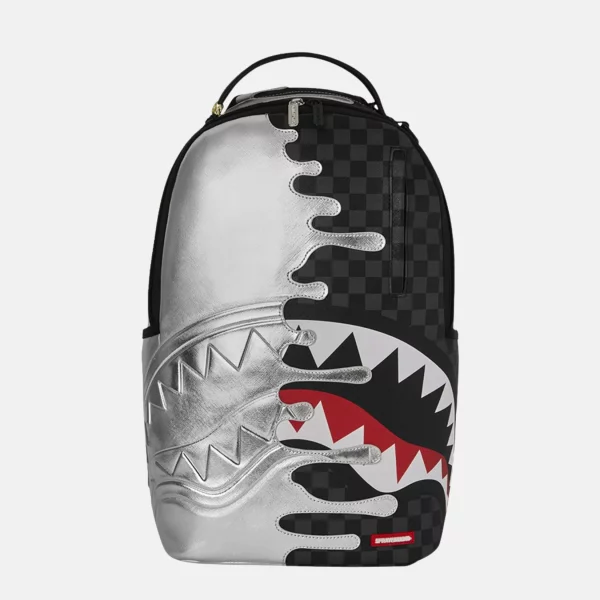 Sprayground - Sprayground Silver Side Drip Black Check Σακίδιο Πλάτης - SILV-BLACK (0093)