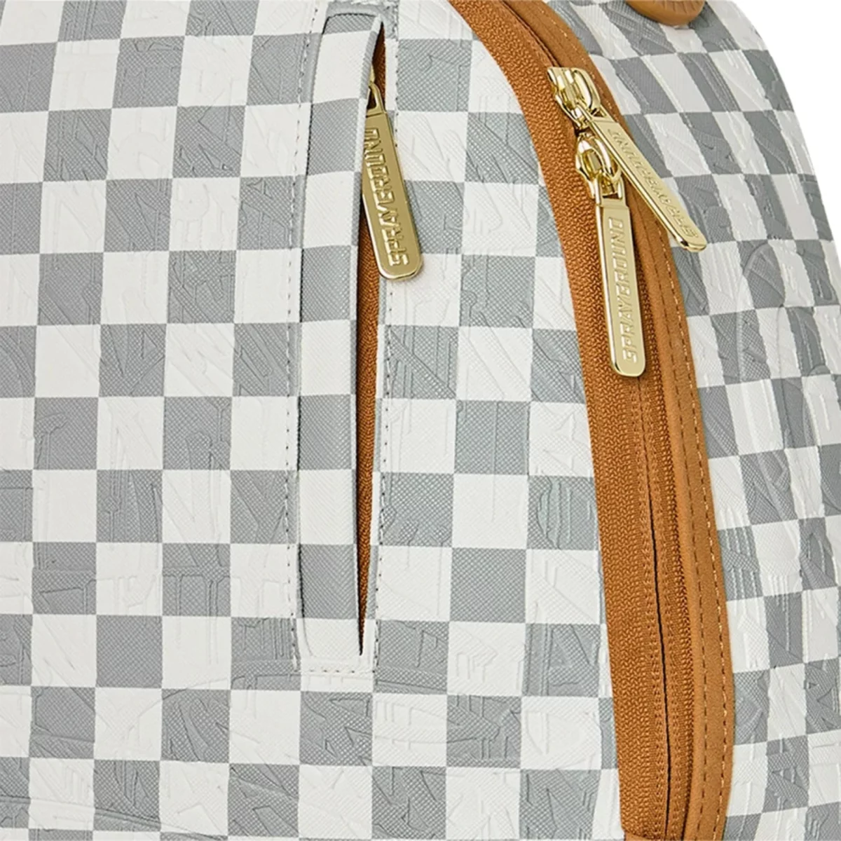 Sprayground - Sprayground Graff Embossed Cream Check Σακίδιο Πλάτης