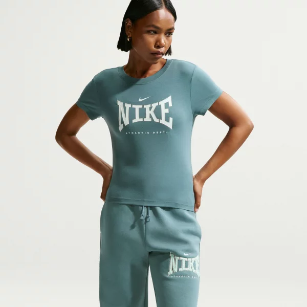 Nike - Nike Sportswear Slim Γυναικείο T-shirt - BLUE-WHITE (0367)