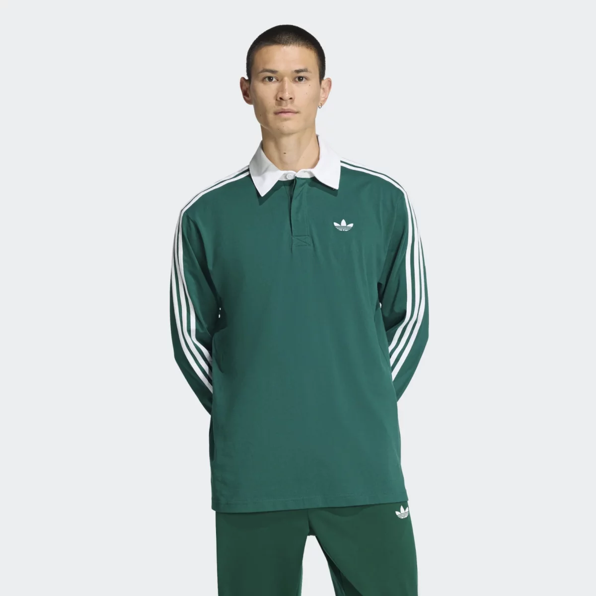 adidas Originals Adicolor 3-Stripes Rugby Long Sleeve Ανδρική Polo Μπλούζα