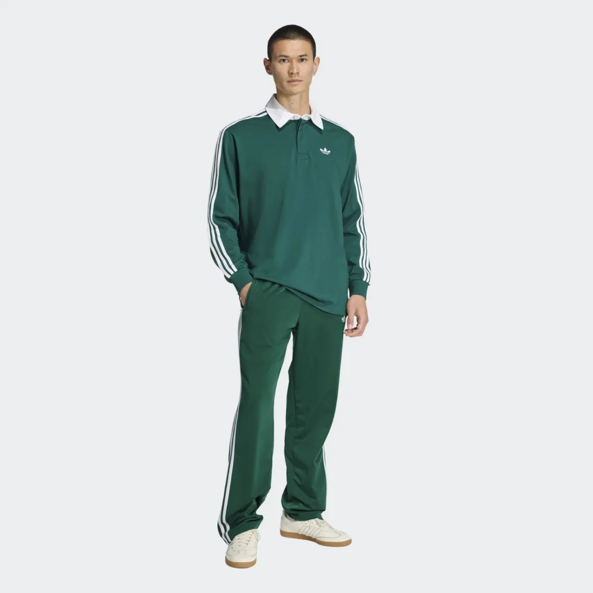 adidas Originals Adicolor 3-Stripes Rugby Long Sleeve Ανδρική Polo Μπλούζα
