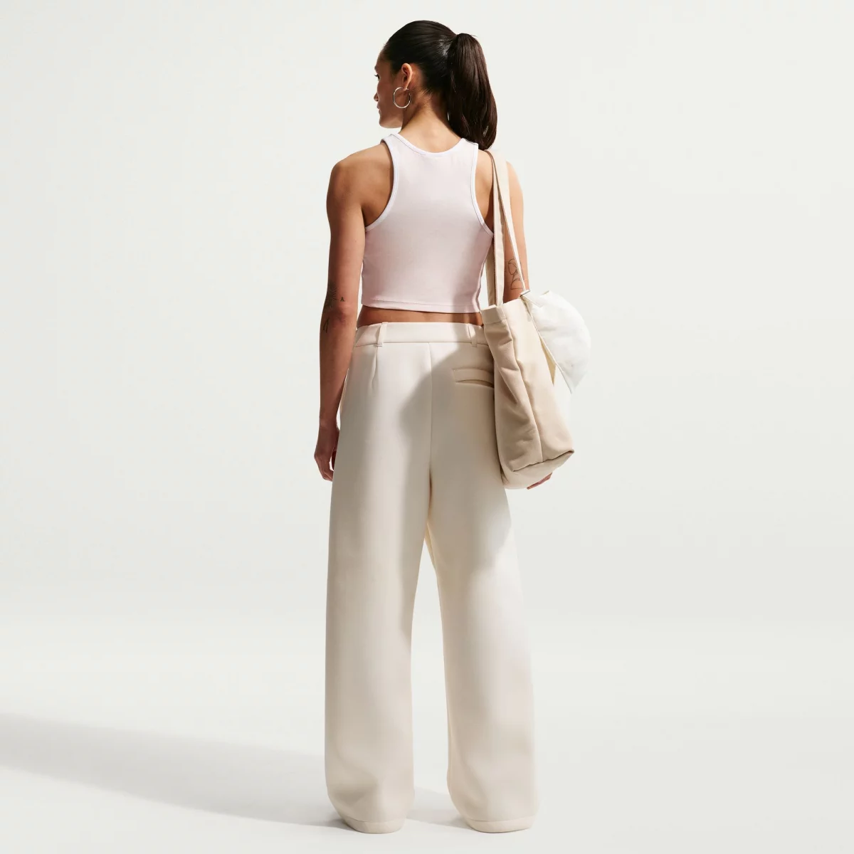 Nike - Nike Sportswear Tank Top Γυναικείο Αμάνικο - BEIG-WHITE (0340)