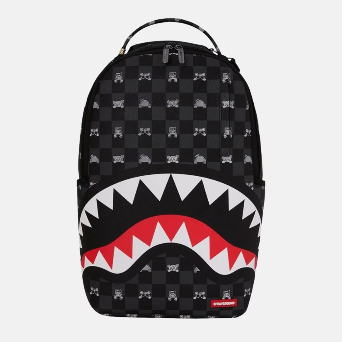 Sprayground - Sprayground Gray Peeking Character Check Σακίδιο Πλάτης - BLACK-GREY (0307)