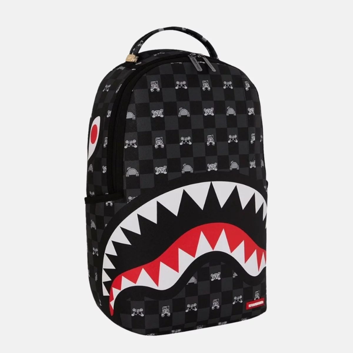 Sprayground - Sprayground Gray Peeking Character Check Σακίδιο Πλάτης - BLACK-GREY (0307)