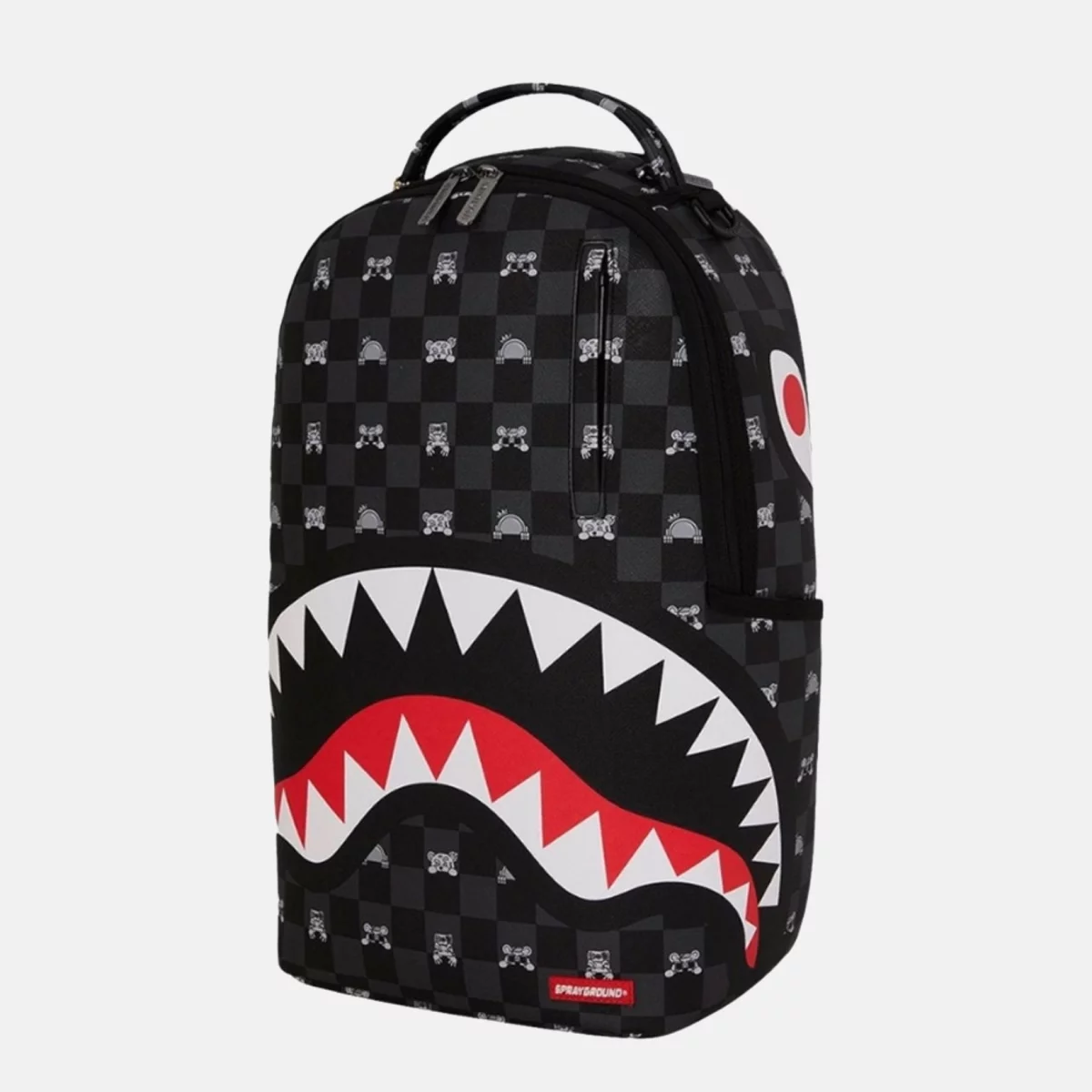 Sprayground - Sprayground Gray Peeking Character Check Σακίδιο Πλάτης - BLACK-GREY (0307)