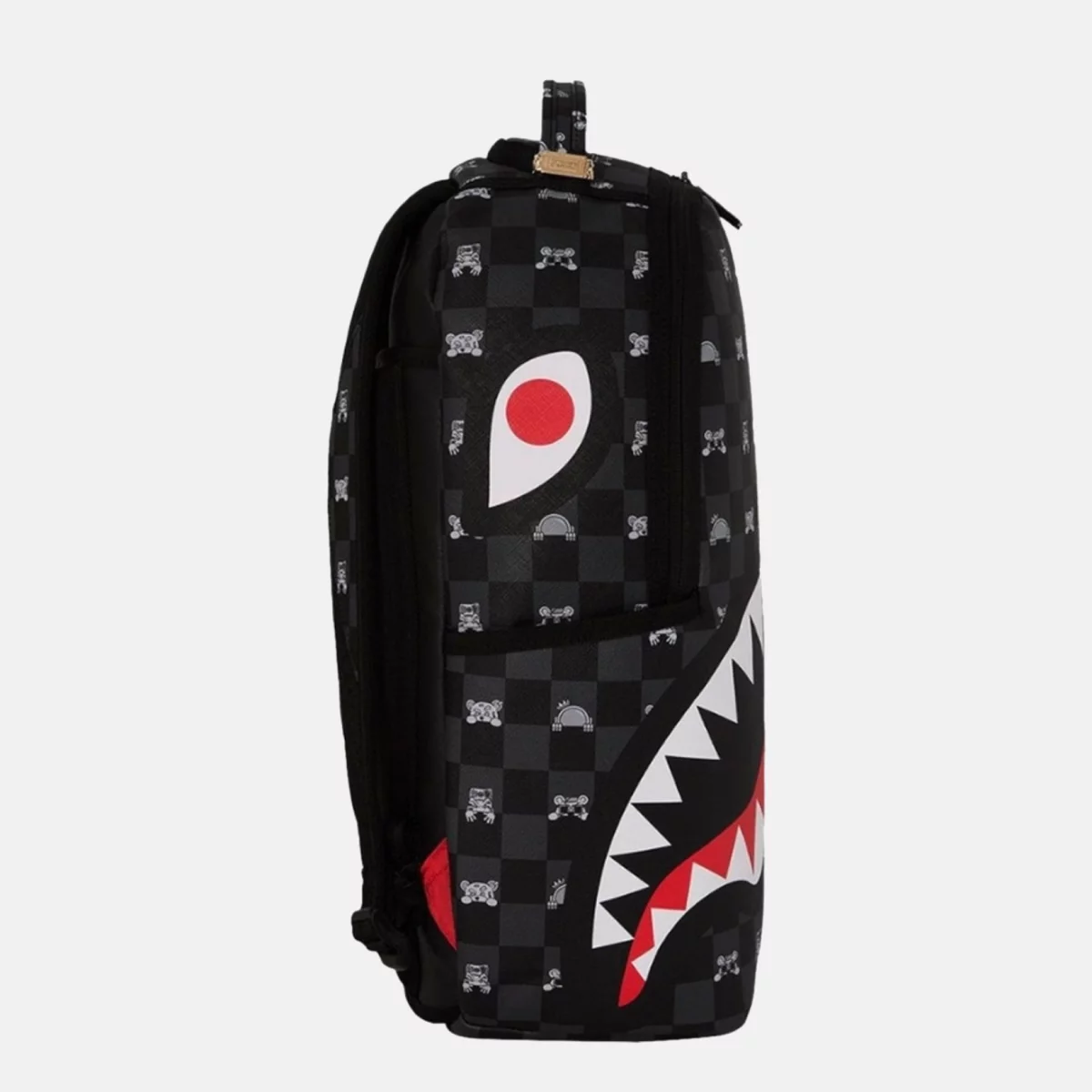 Sprayground - Sprayground Gray Peeking Character Check Σακίδιο Πλάτης - BLACK-GREY (0307)