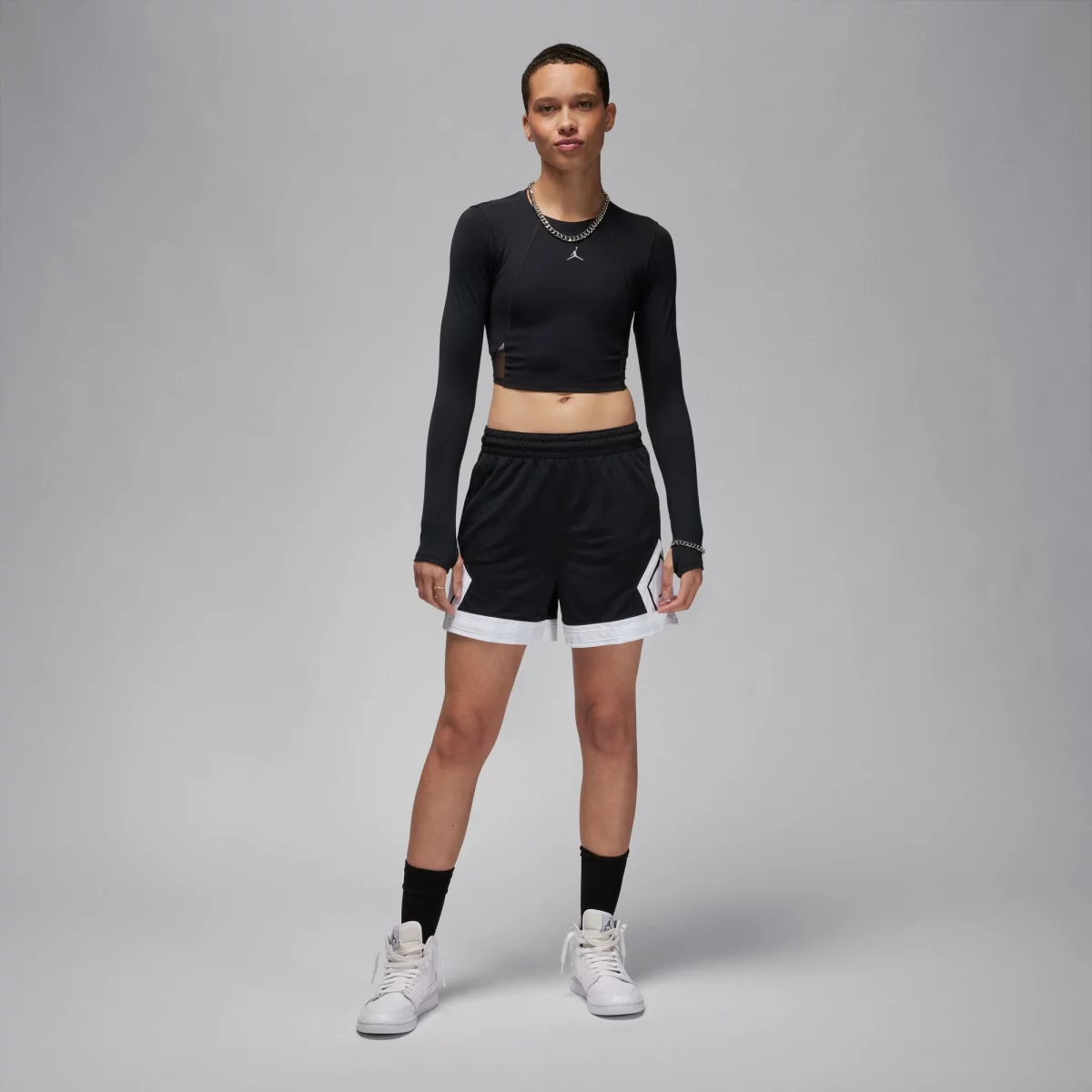 Jordan - Jordan Sport Γυναικείο Σορτς - BLACK-WHIT (0313)