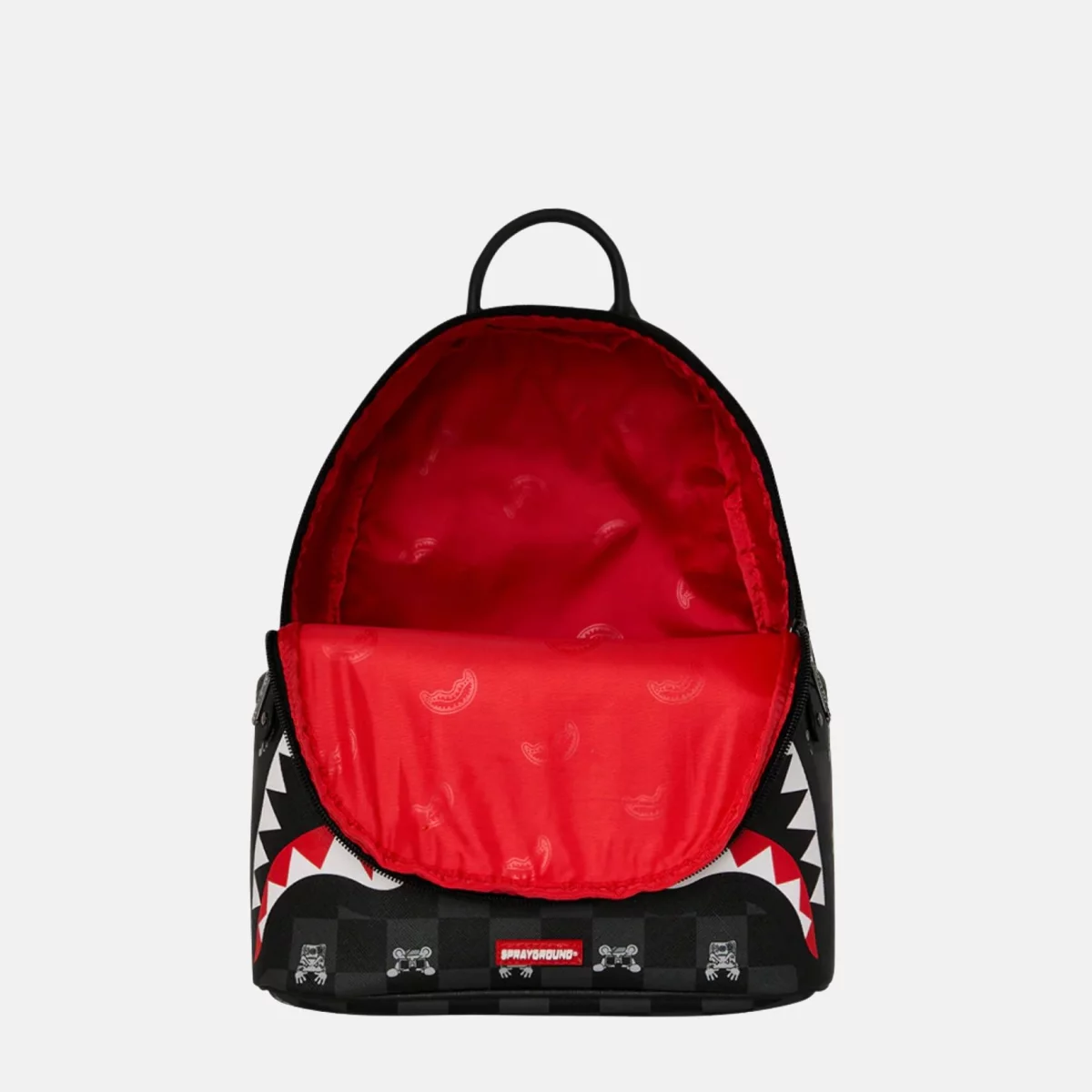 Sprayground - Sprayground Gray Peeking Character Check Savage Σακίδιο Πλάτης