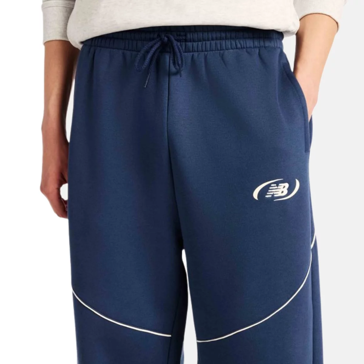 New Balance - Trackside Fleece Ανδρικό Παντελόνι Φόρμας - PURPLE-BRO (0046)