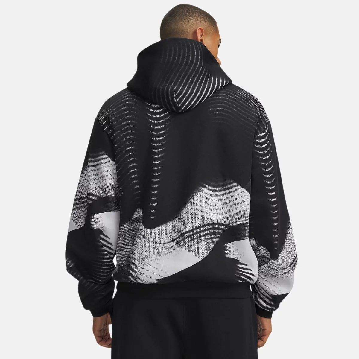 Under Armour - UA Icon Fleece Printed Ανδρικό Φούτερ - BLACK-WHIT (0313)