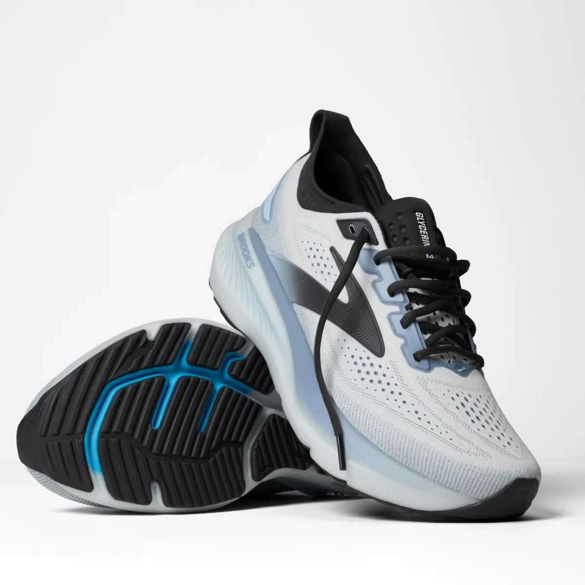Brooks - Brooks Glycerin 23 Ανδρικά Παπούτσια για Τρέξιμο - GREY-BLUE (0134)