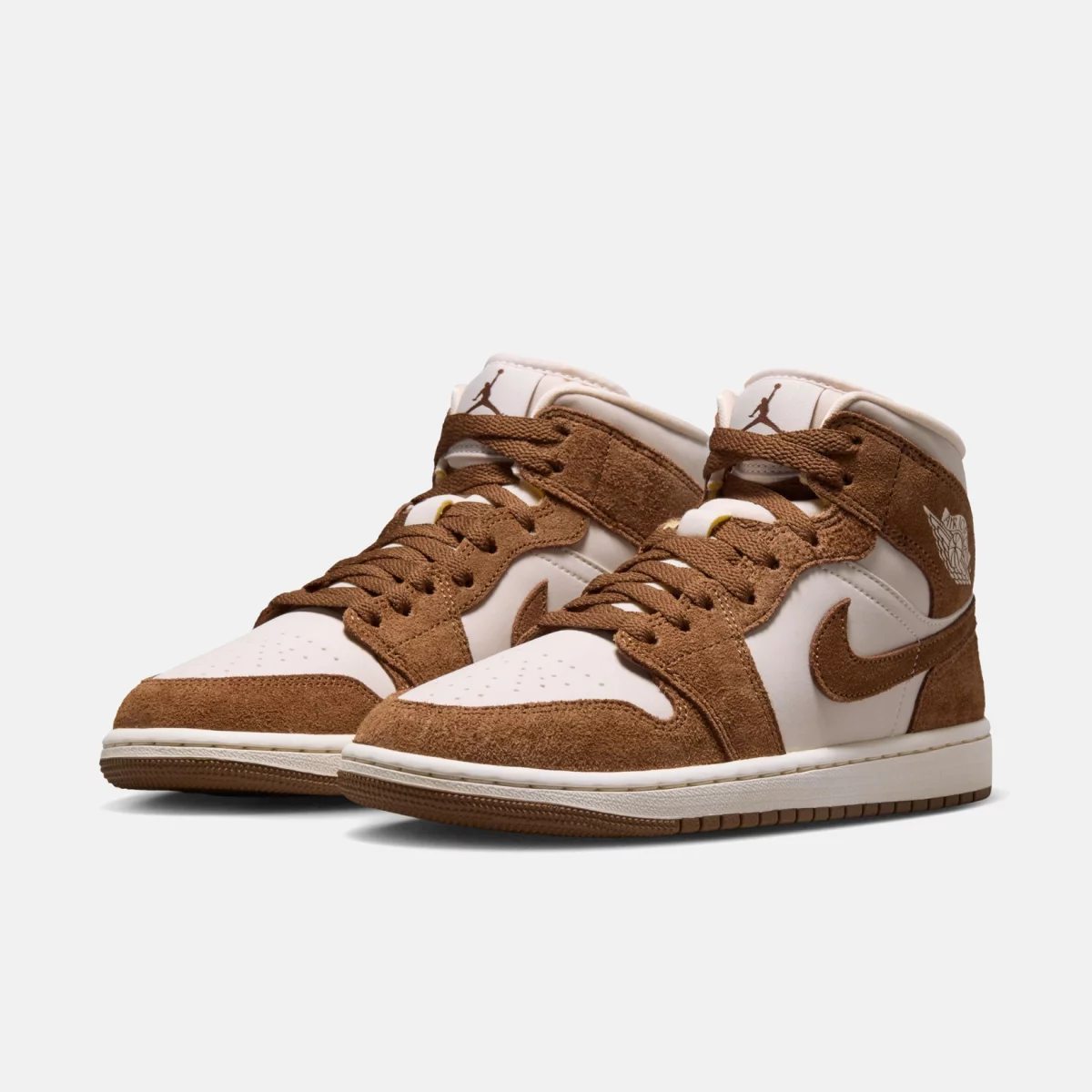 Nike - Air Jordan 1 Mid Γυναικεία Sneakers - BROWN-BEIG (0167)